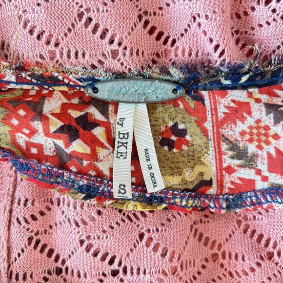 Gimmicks by BKE Size Small Tunic Oversized Long Sleeve Hippie Boho Semi Sheer - Picture 3 of 12